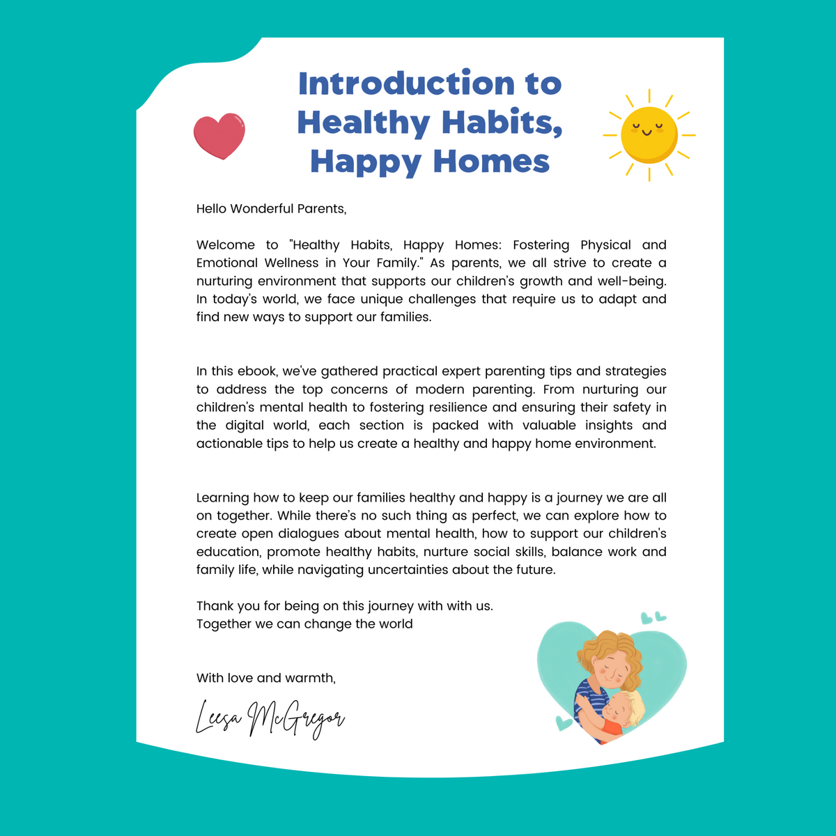 Healthy Habits, Happy Homes (PRINTABLE PDF)